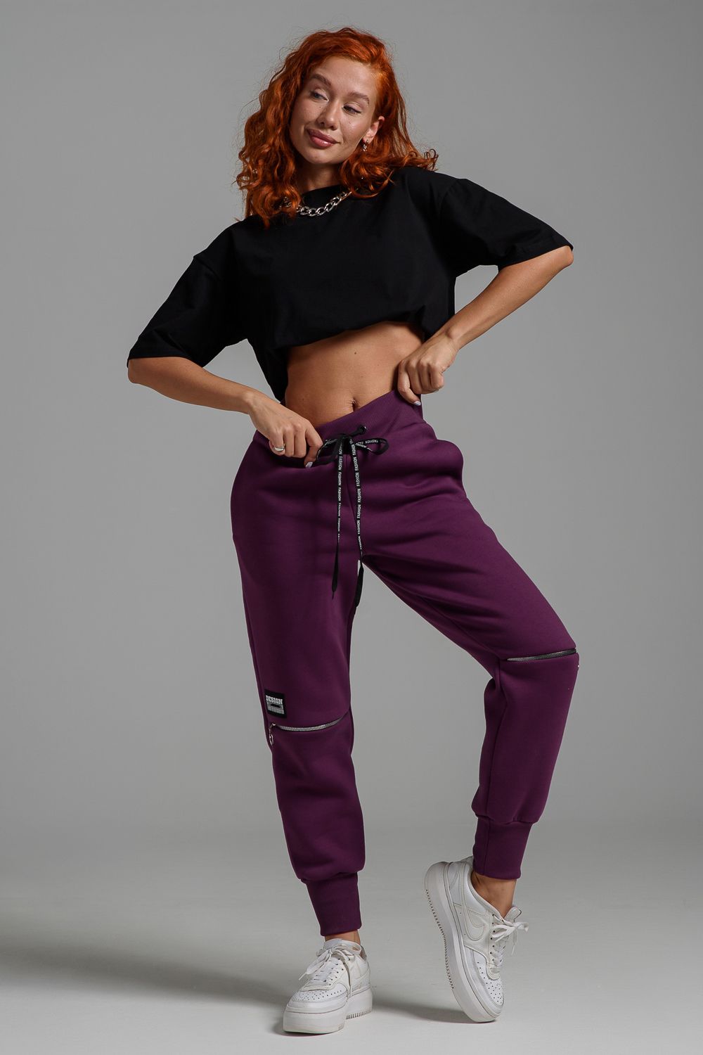 Брюки женские  67122 - сливовый