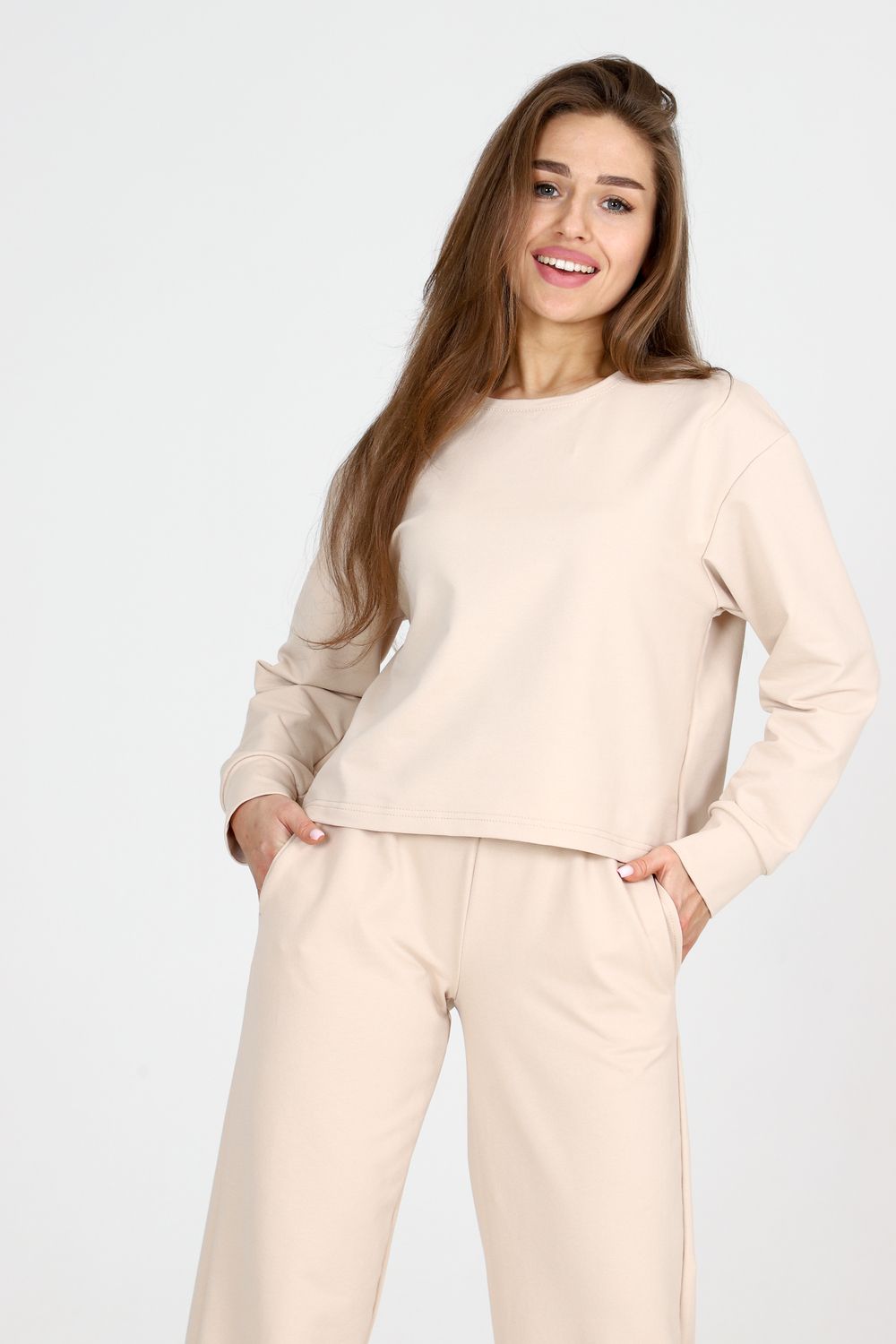 Свитшот женский С-01 - бежевый