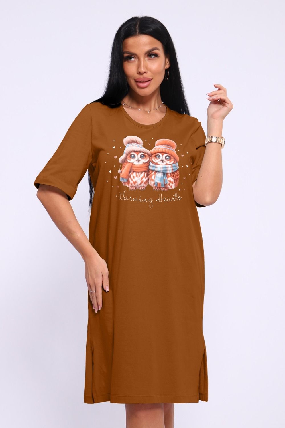 Ночная сорочка НС 525 - кирпичный