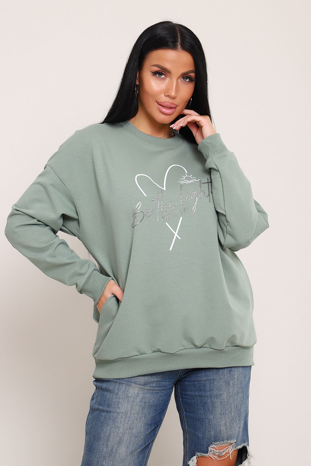 Толстовка 80040 - фисташка