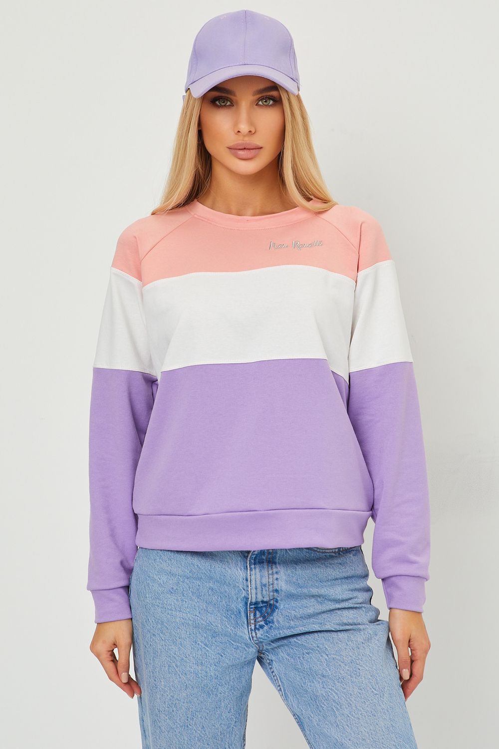 Толстовка женская Rainbow - персик