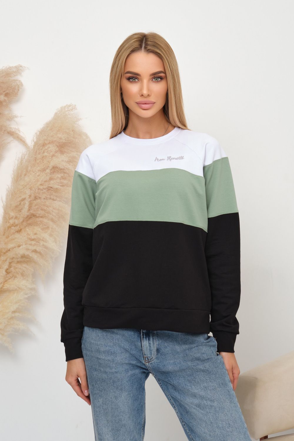 Толстовка женская Rainbow - фисташка