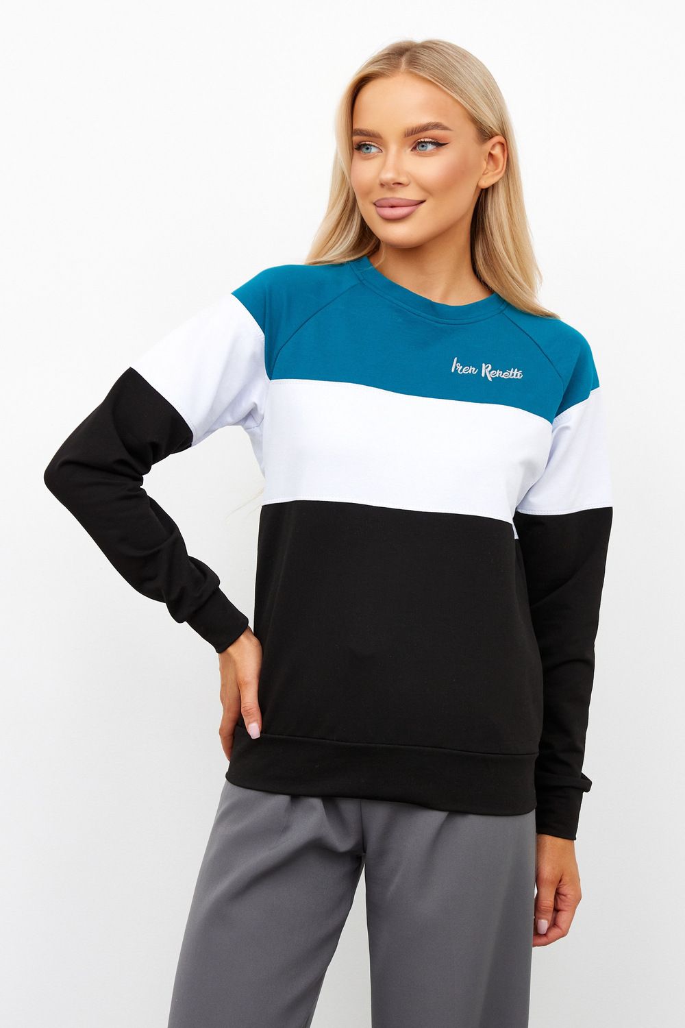 Толстовка женская Rainbow - петроль