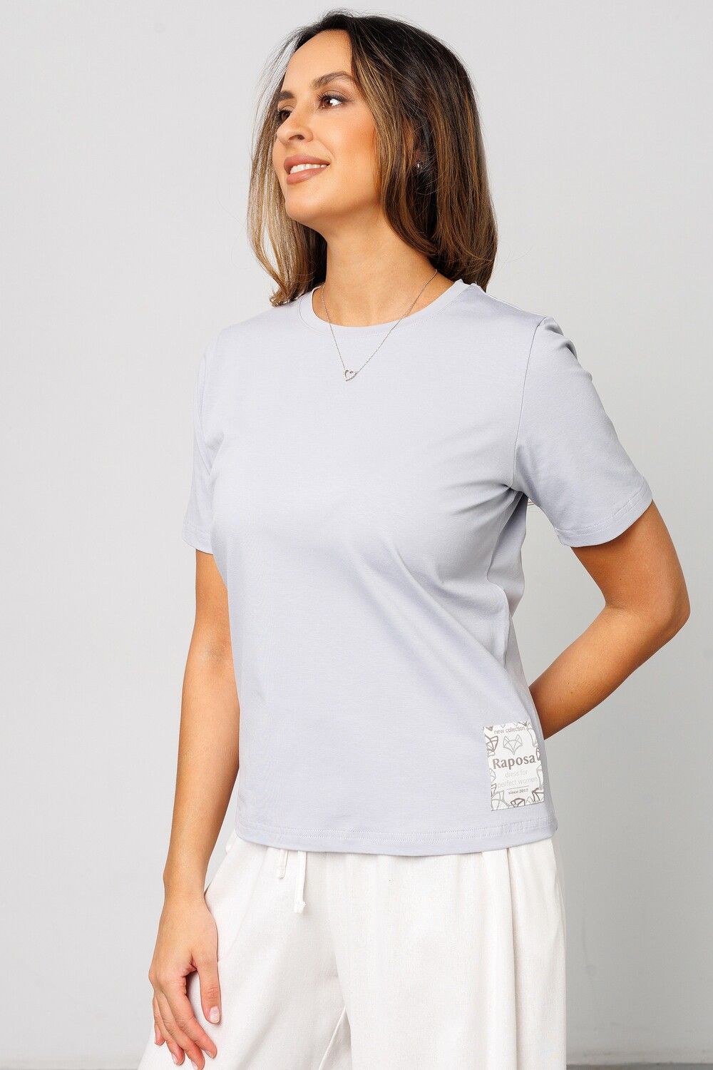 Футболка женская базовая 402GRY - серый