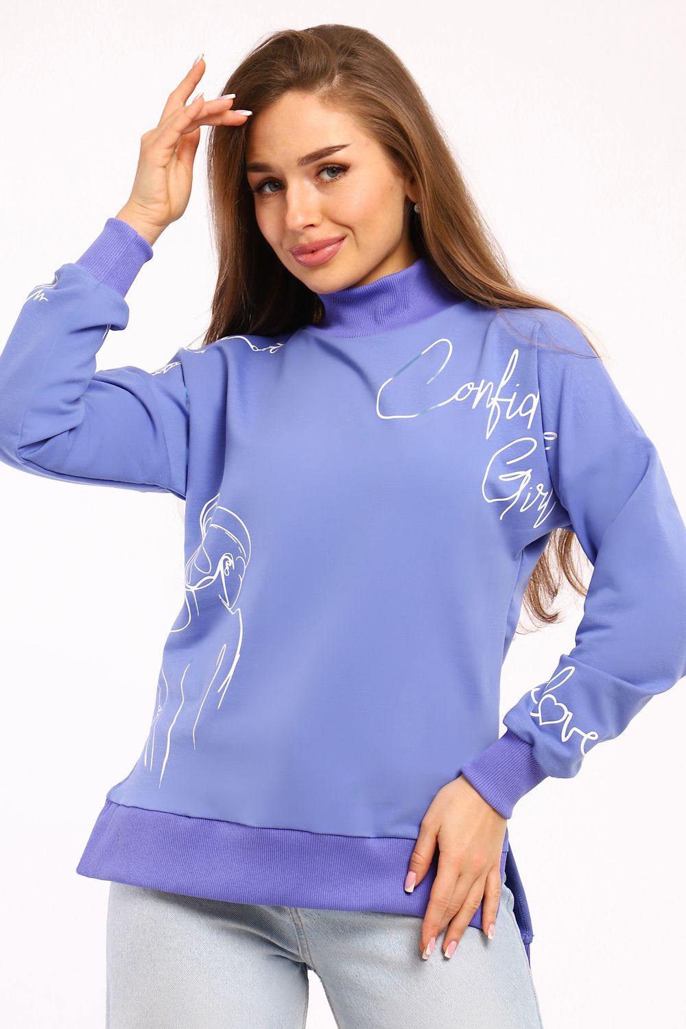 Толстовка женская 88526 - фиолетовый