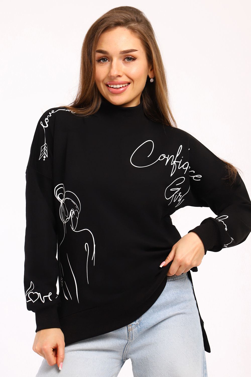 Толстовка женская 88526 - черный