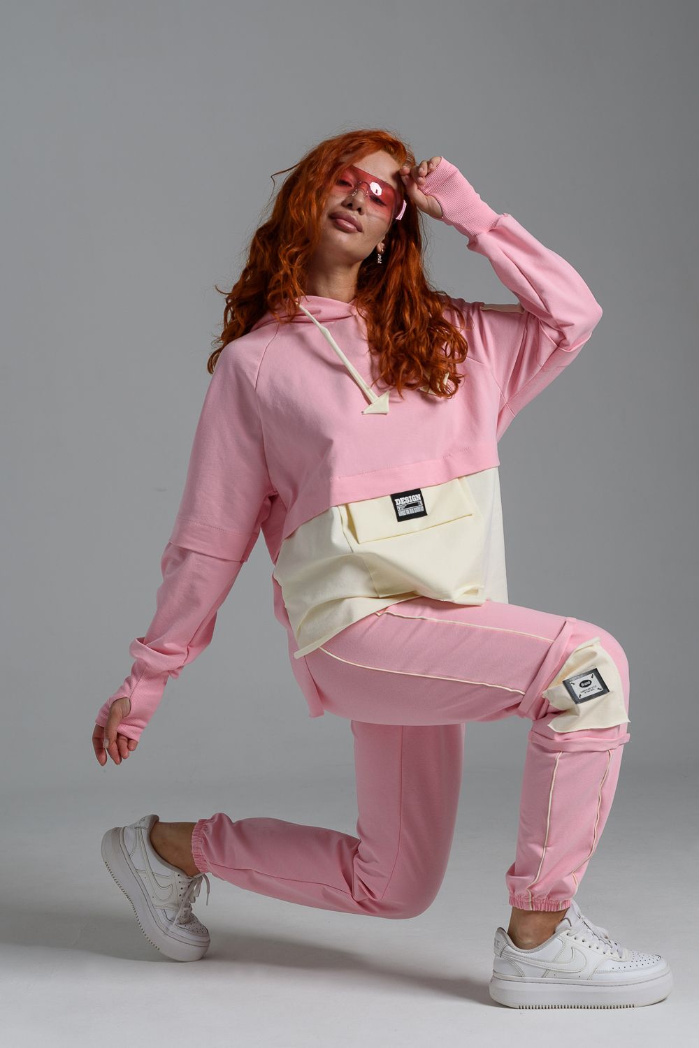 7432 брюки женские - розовый