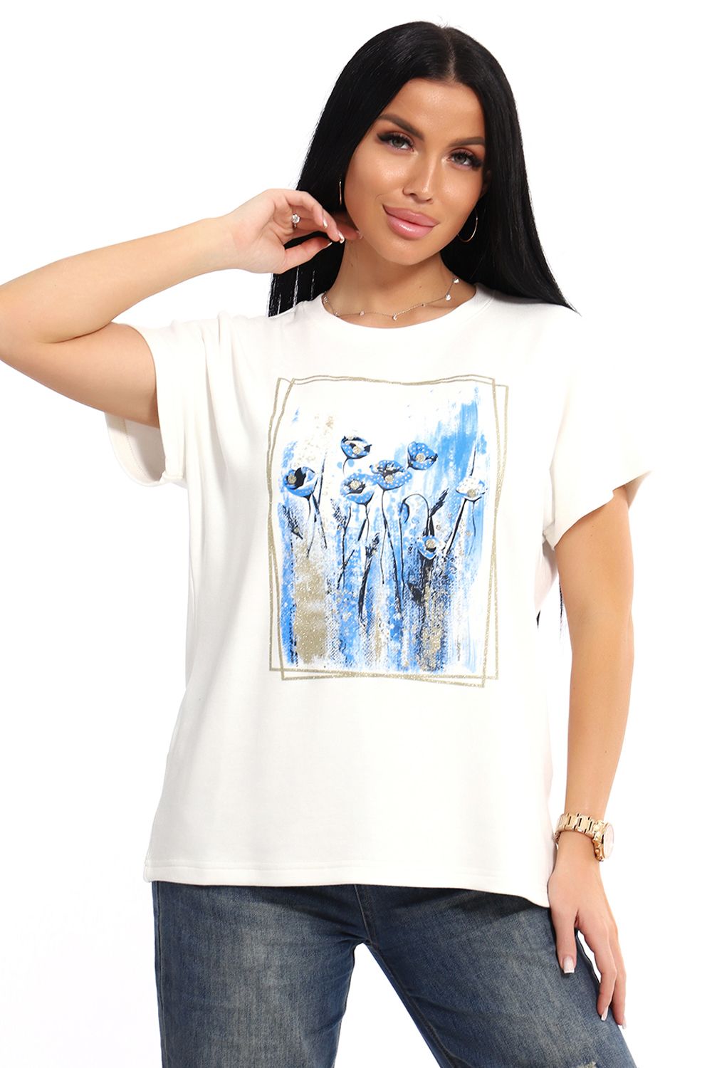 Футболка ДФУ-1046 - васильковый