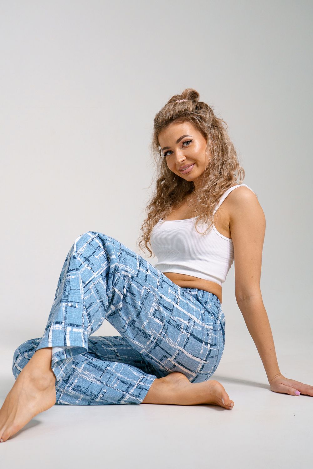 Брюки 36940 - голубой