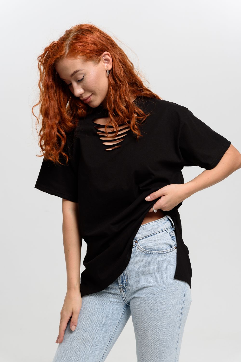 Футболка женская 7468 - черный