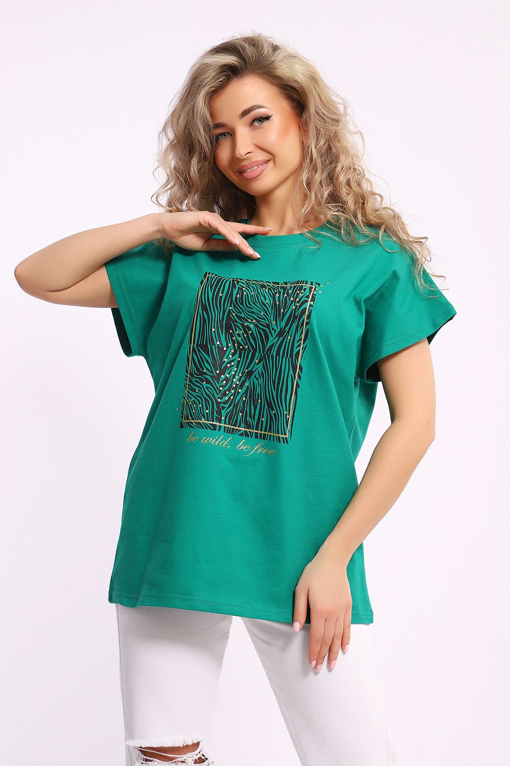 Футболка ДФУ-1047 - изумрудный