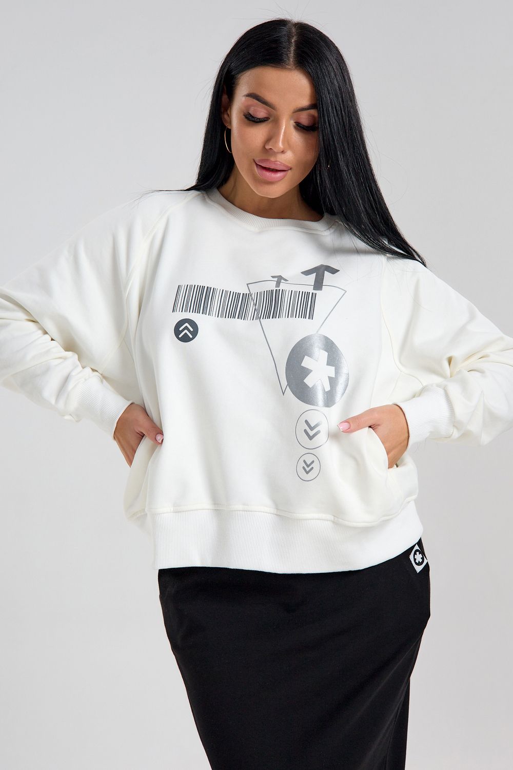 Свитшот женский Верона - экрю