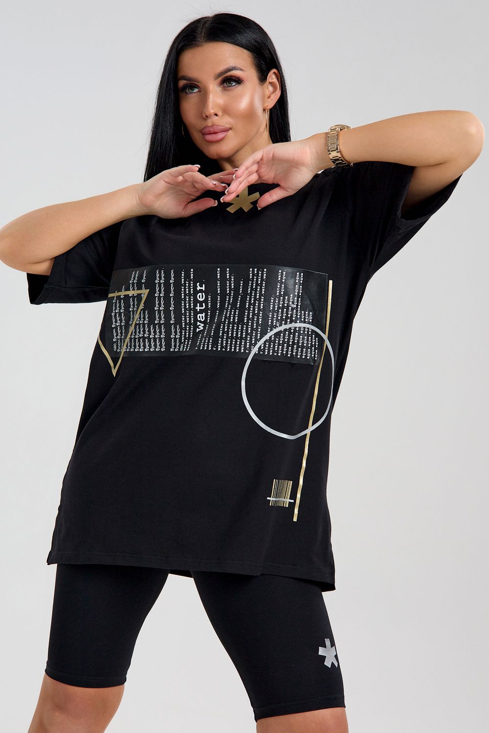 Футболка оверсайз женская Авила - черный