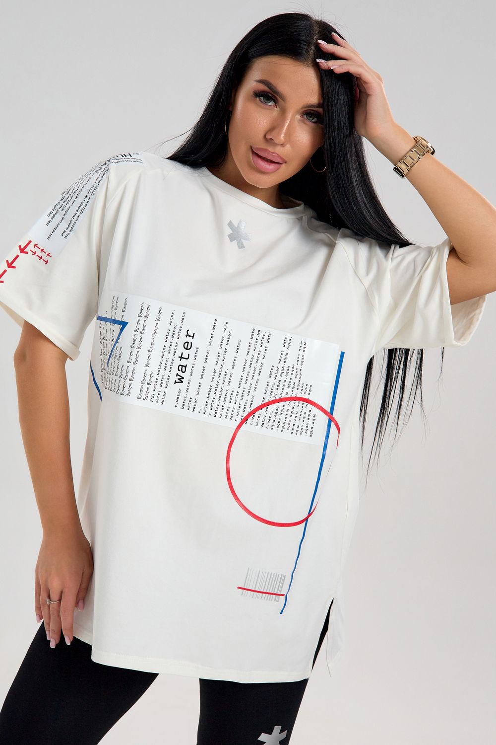 Футболка оверсайз женская Авила - экрю