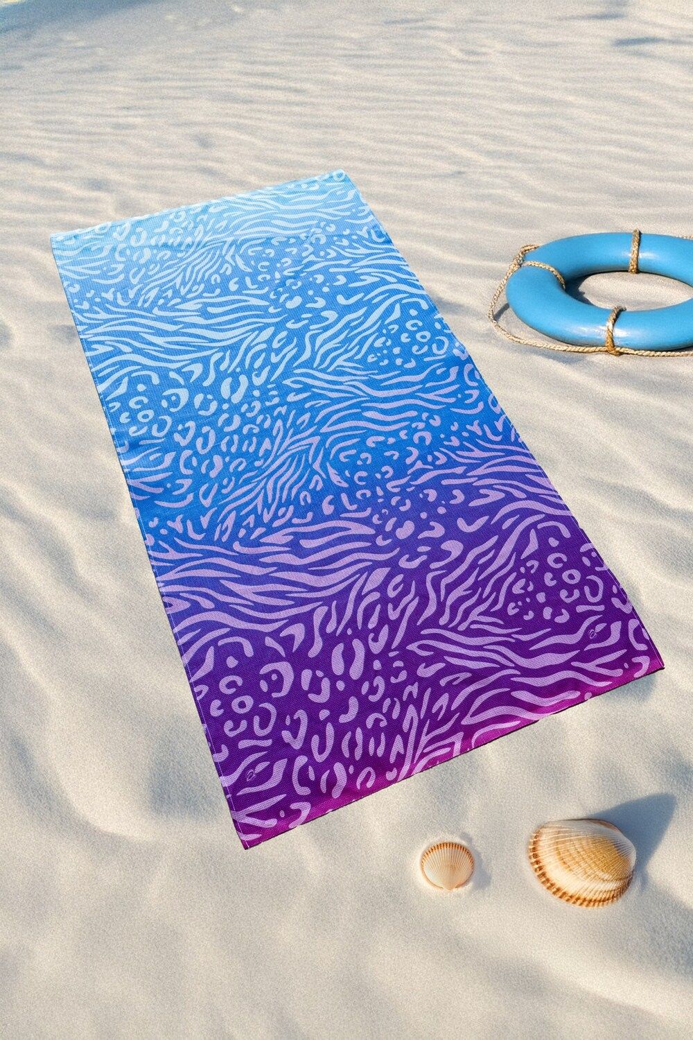Полотенце пляжное Морской прибой - синий
