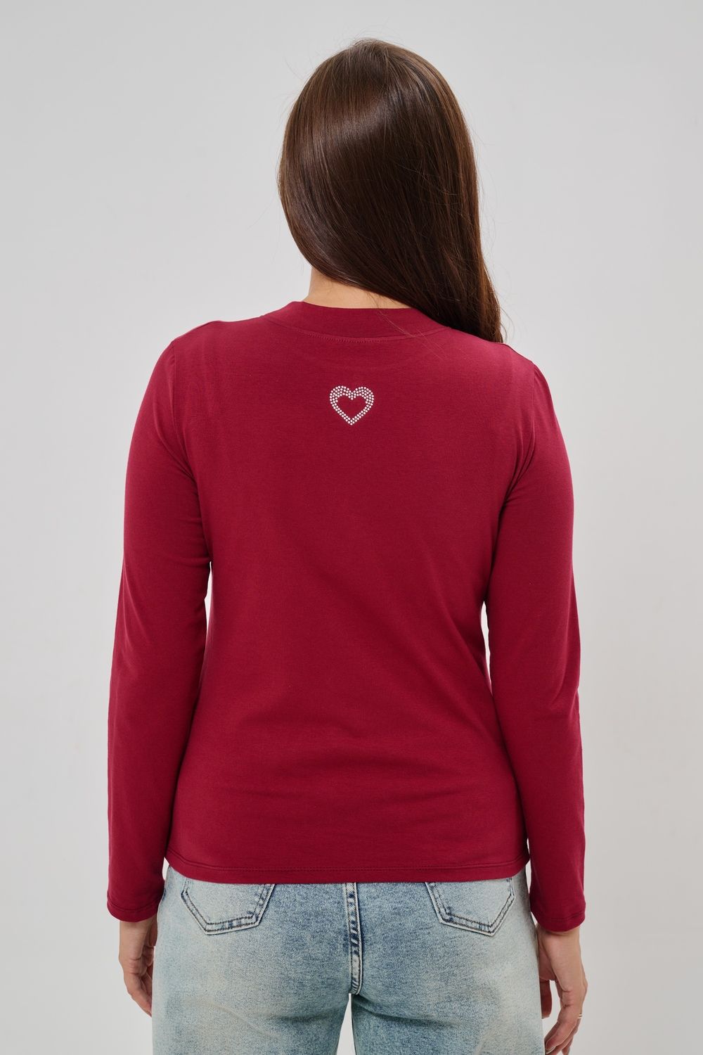 Лонгслив женский 88539 - бордовый
