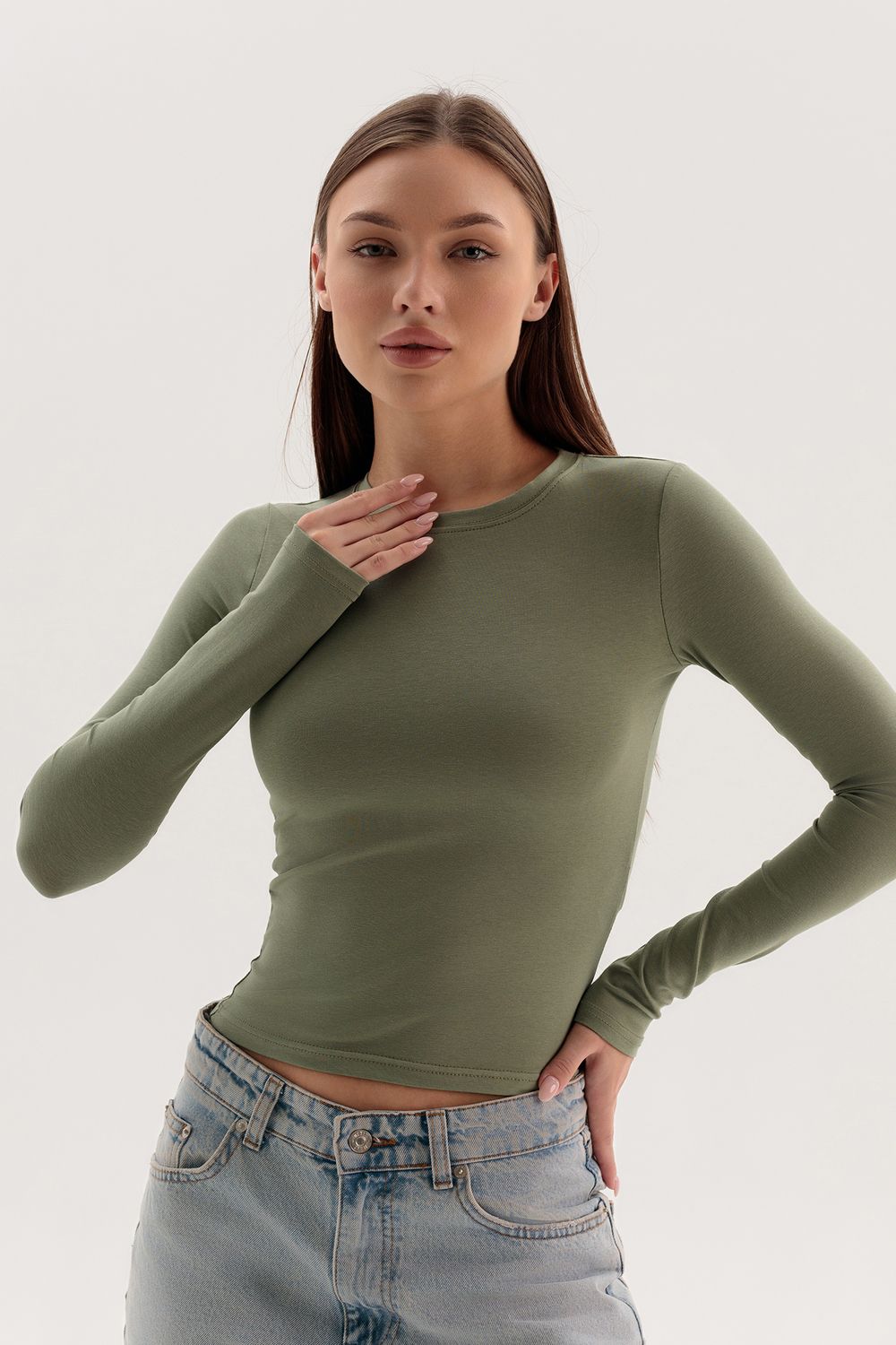 00024 лонгслив - фисташка