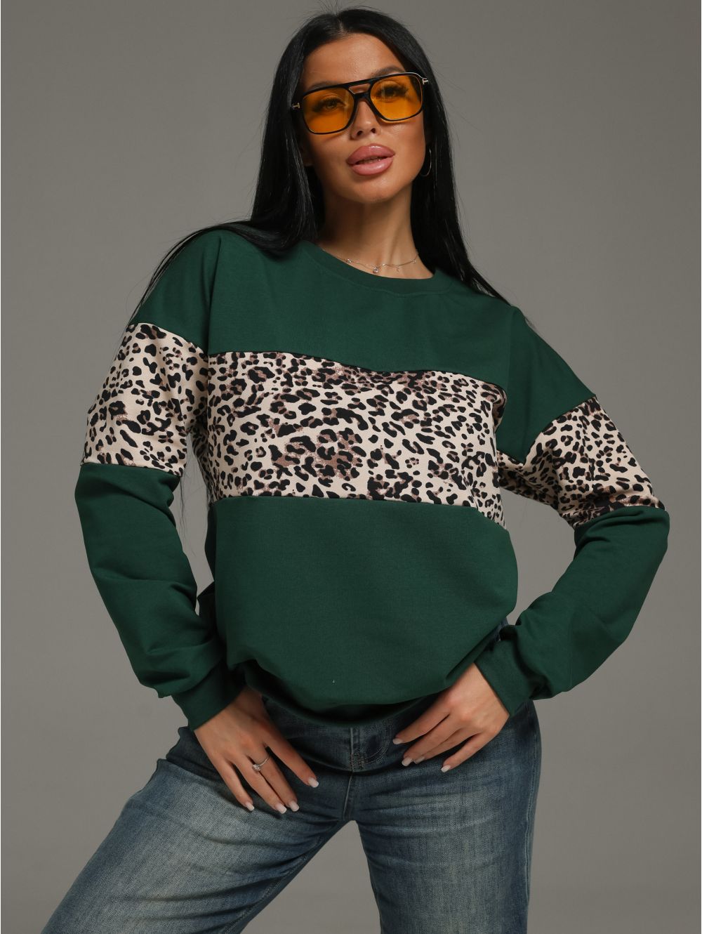 Келли свитшот женский (изумруд)