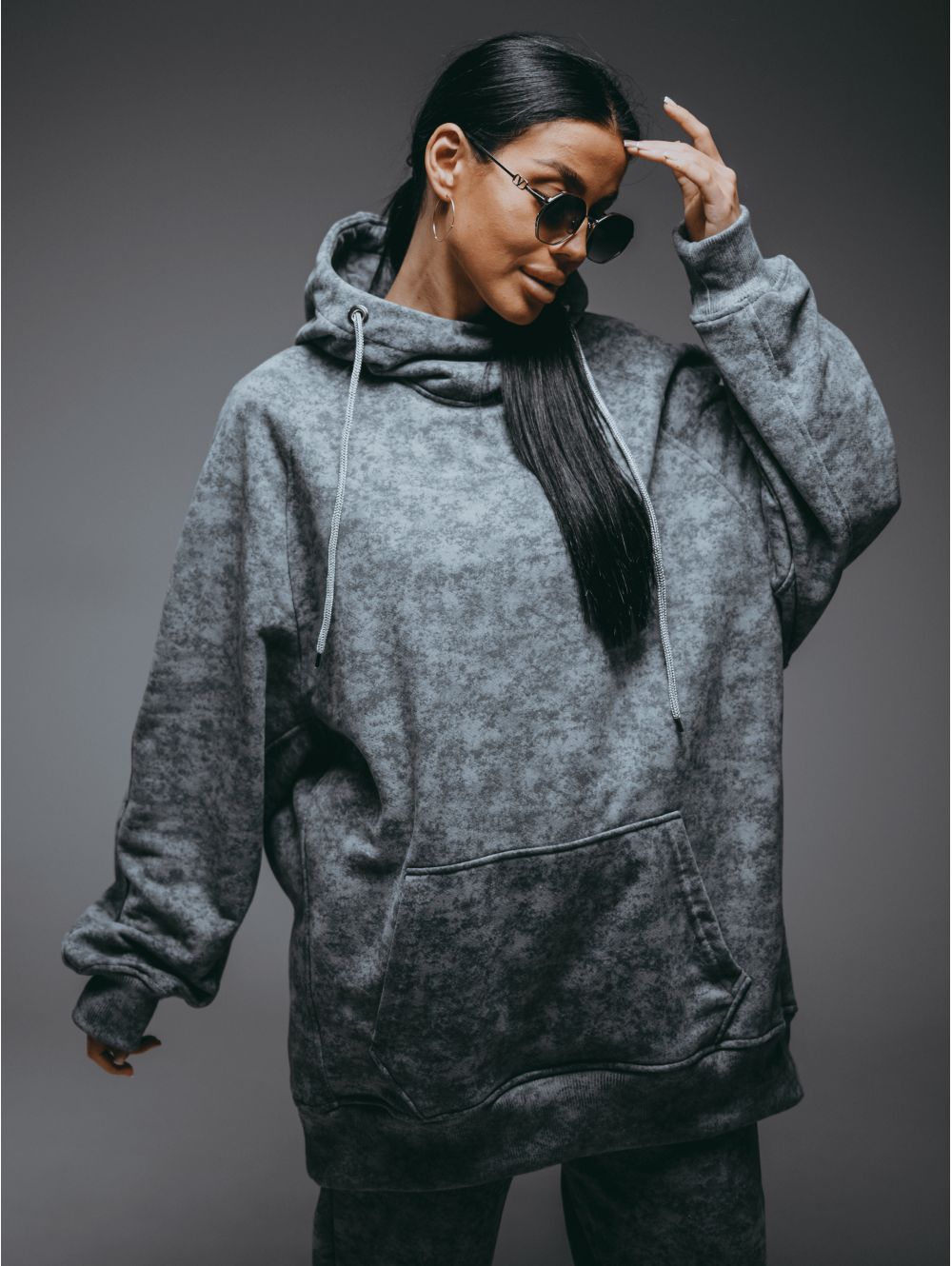 Ваниль худи женское (светло-серый варенка)