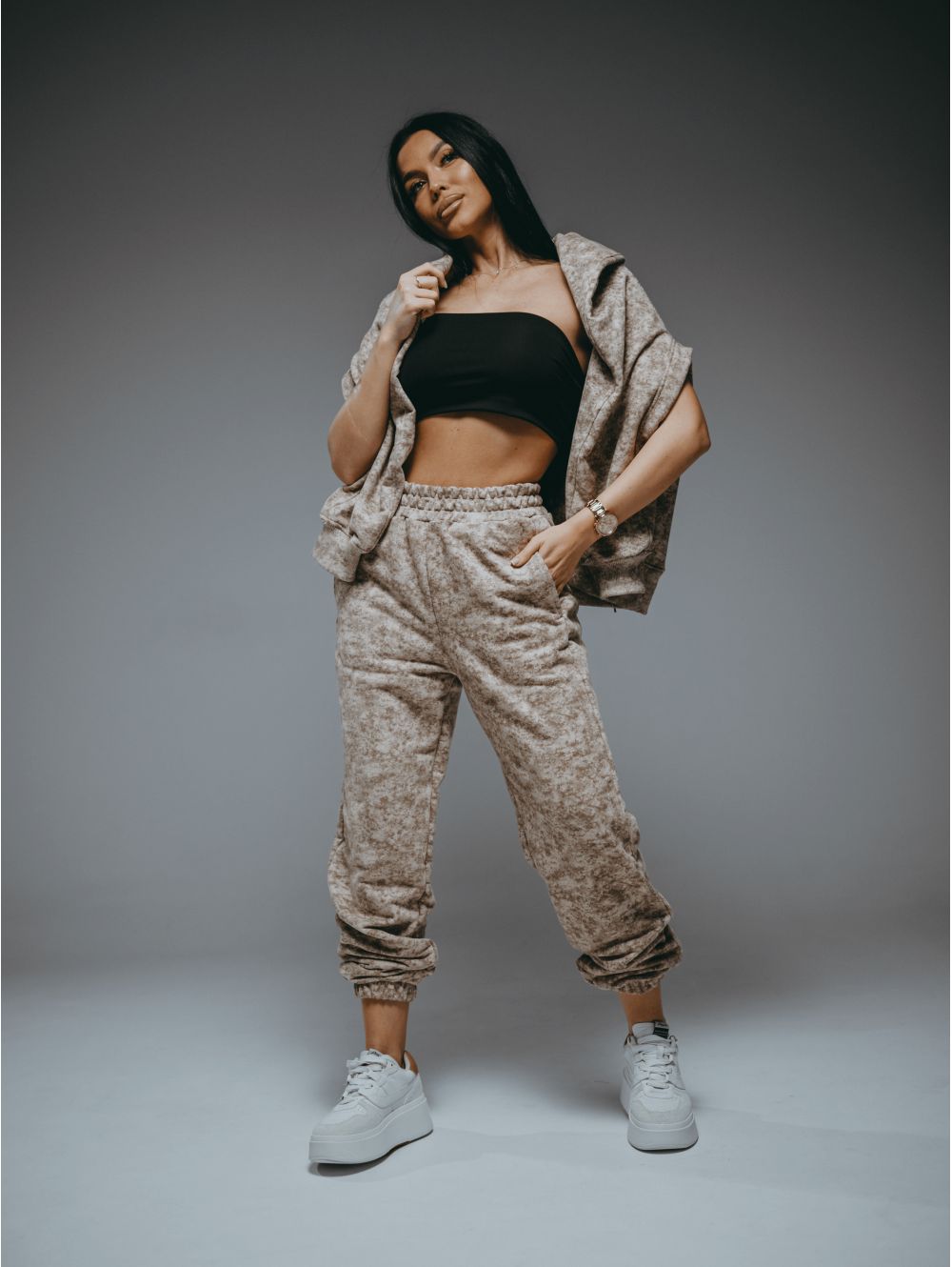 Стиль брюки женские (бежевый варенка)