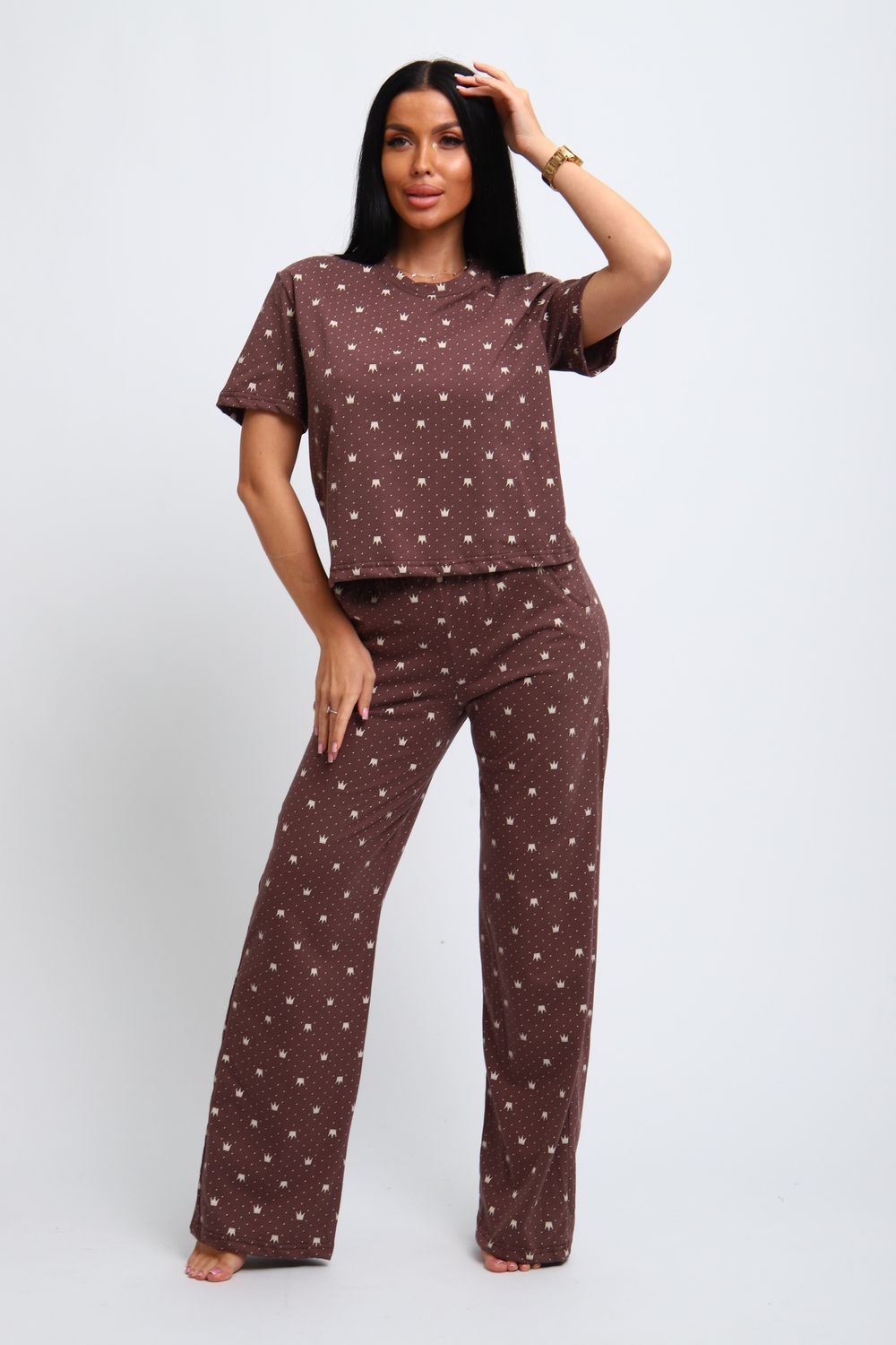 Пижама женская 309 - коричневый Пижама женская 309 - коричневый