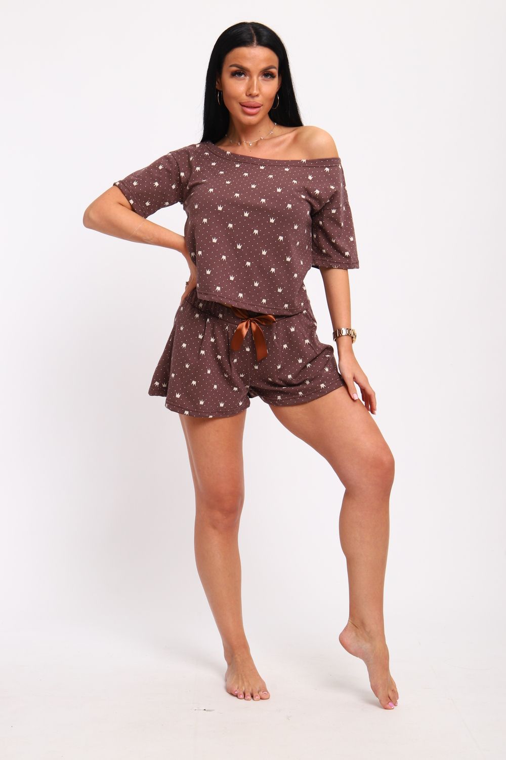 Пижама женская 298 - коричневый Пижама женская 298 - коричневый
