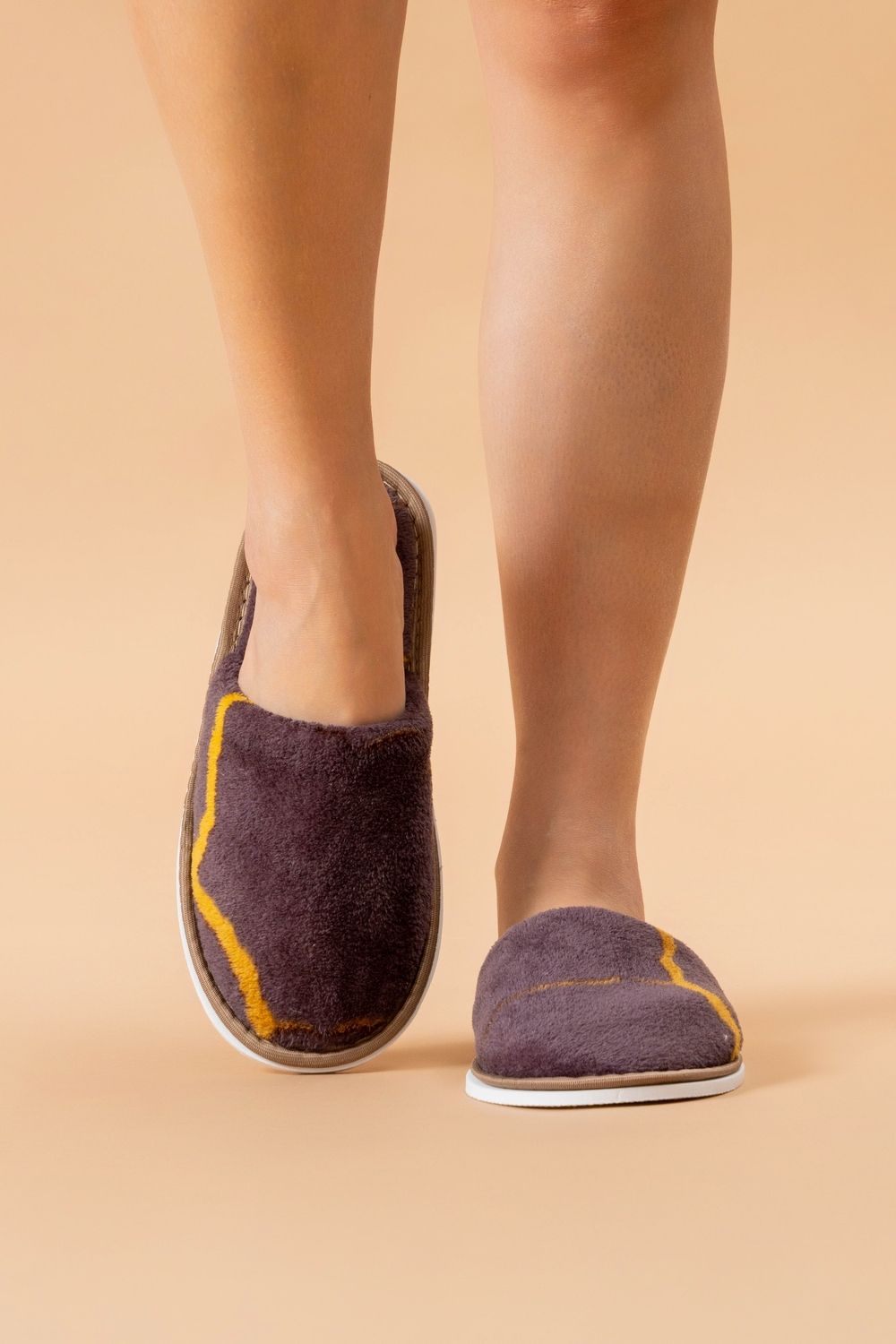 Женские тапочки ЖВТ - мрамор/фиолетовый