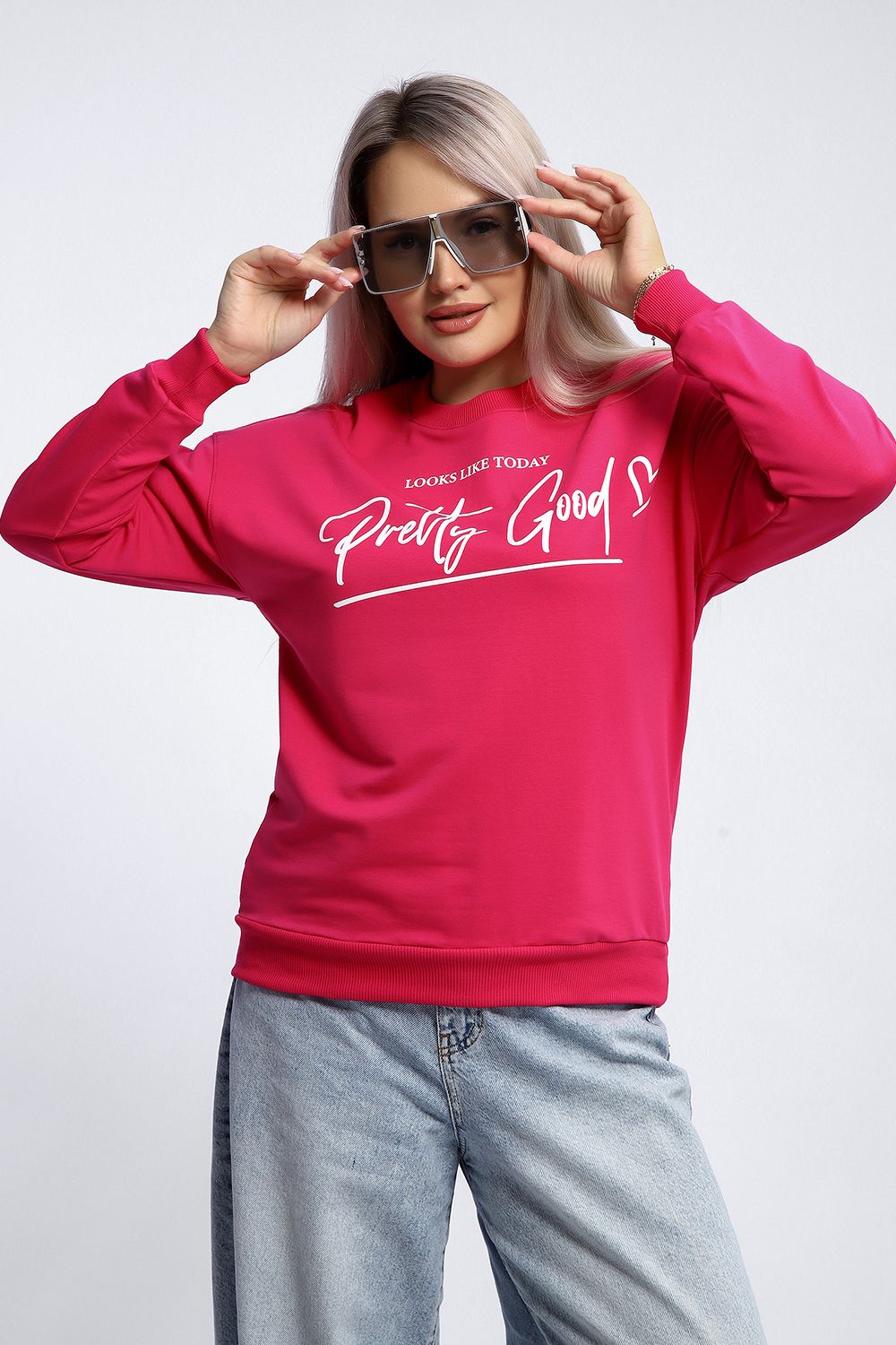 Толстовка 80048 - фуксия