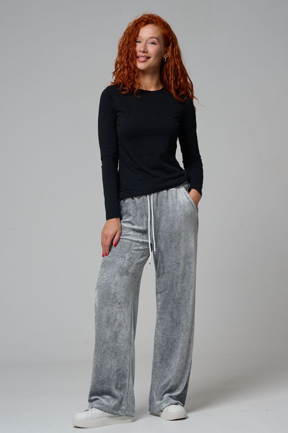 67190 брюки женские - серый