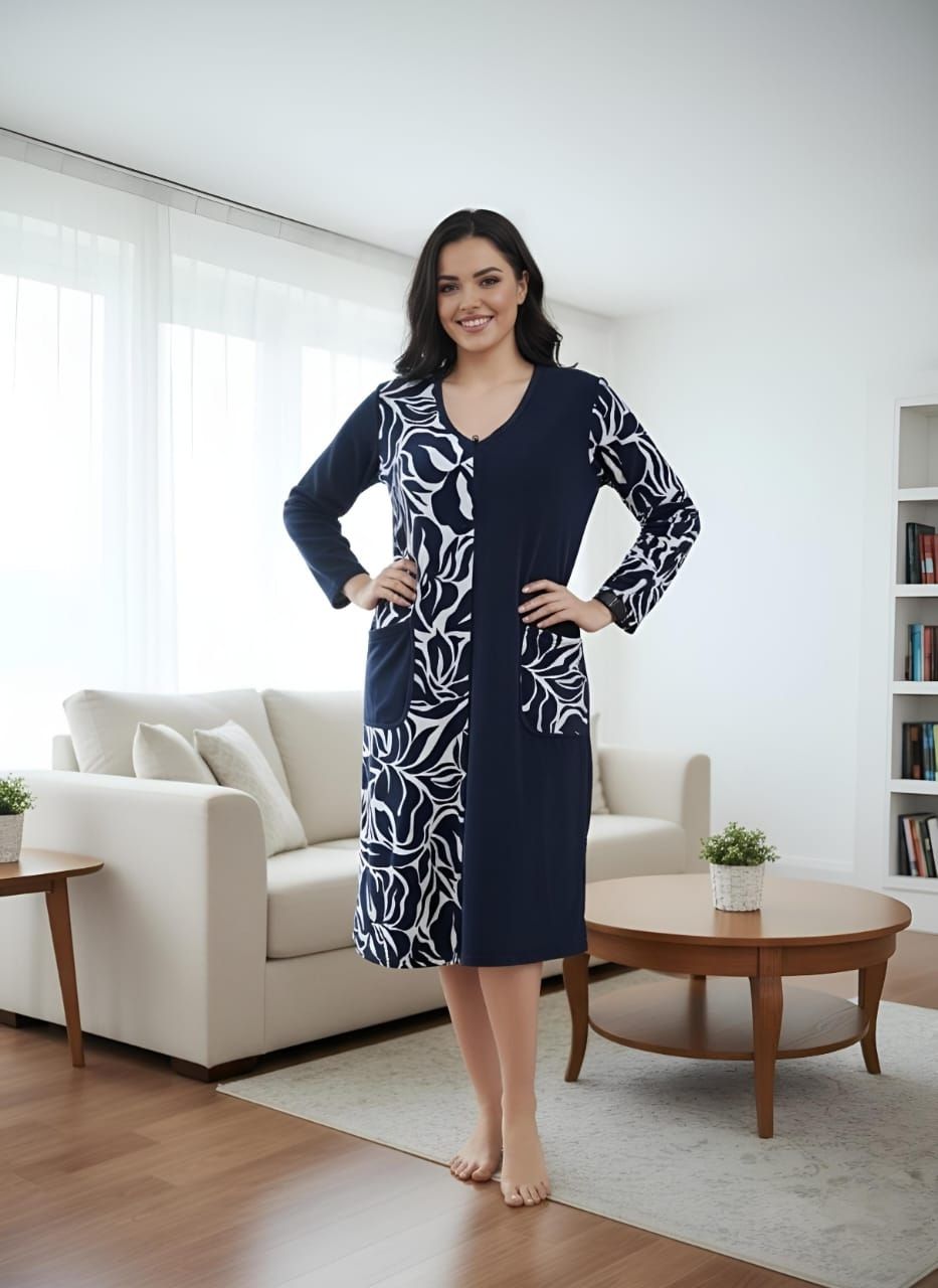 Халат 39061 - темно-синий