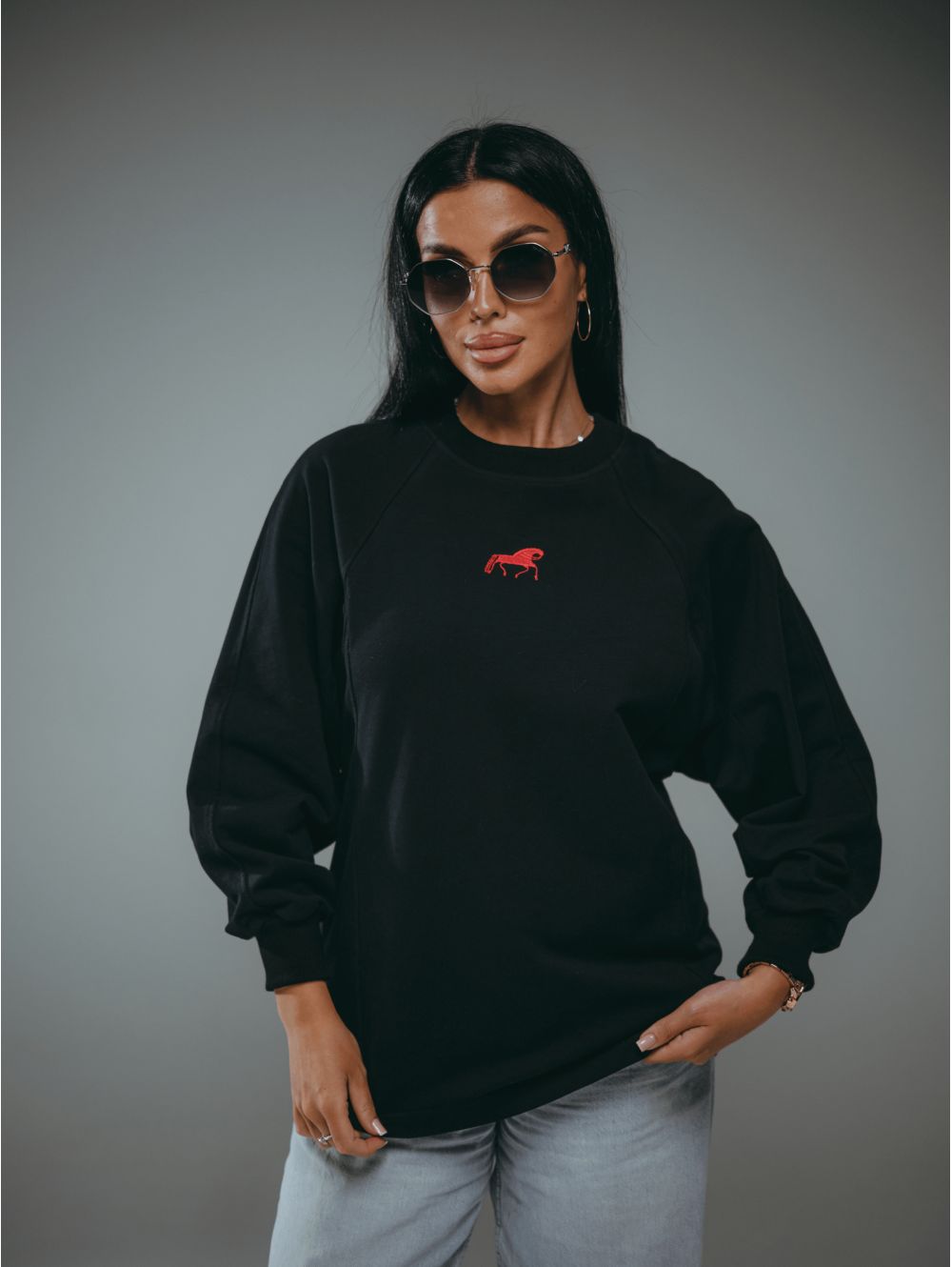 Символ свитшот женский (черный)