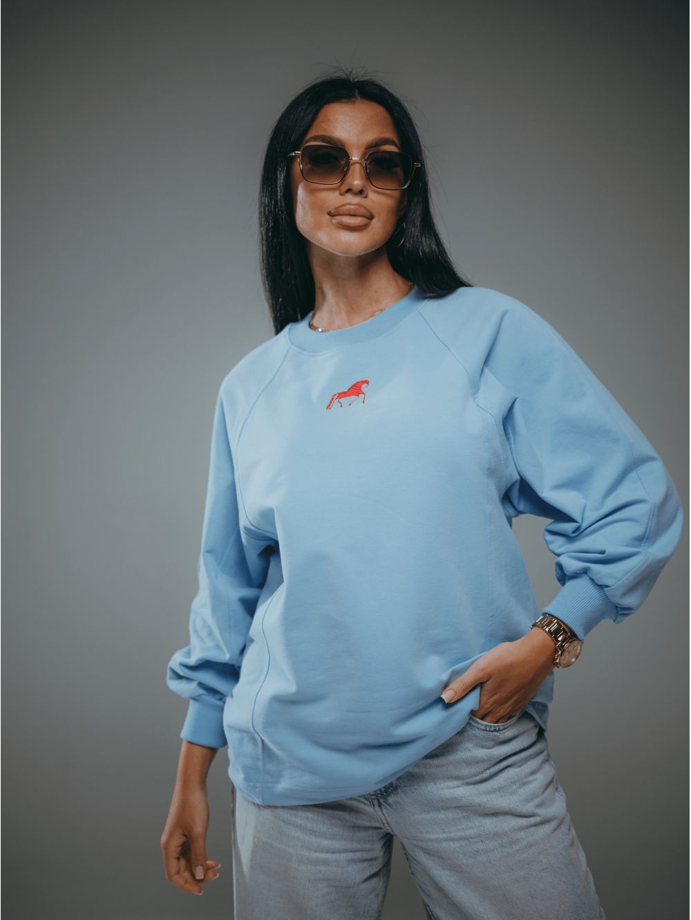 Символ свитшот женский (голубой)