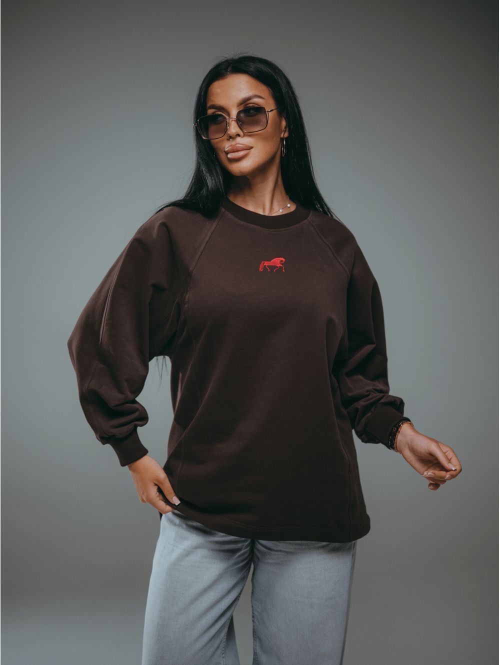 Символ свитшот женский (шоколад)