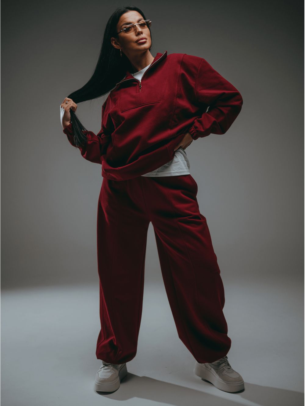 Габриэль брюки женские (бордо)