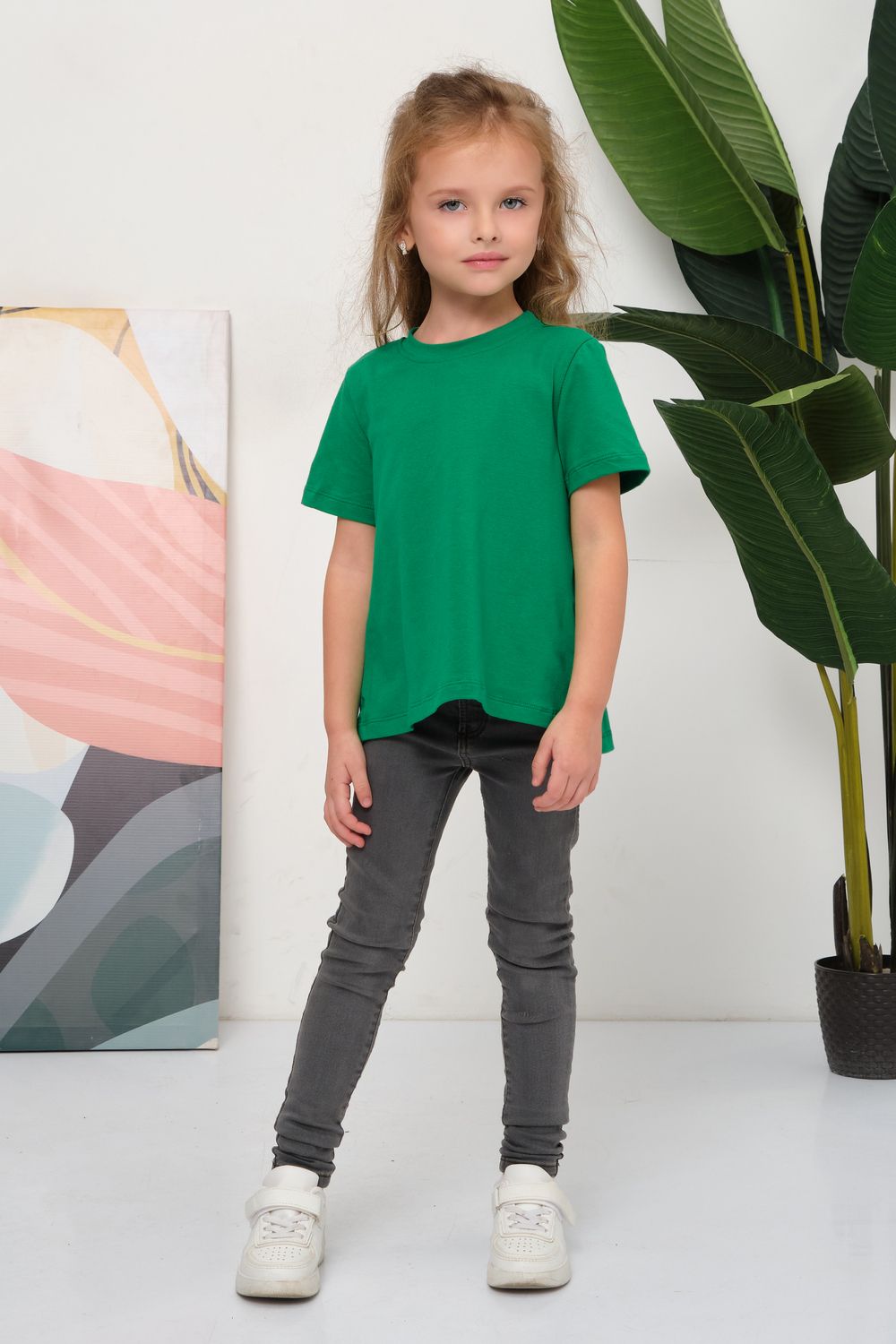 33521 Футболка детская - темно-зеленый