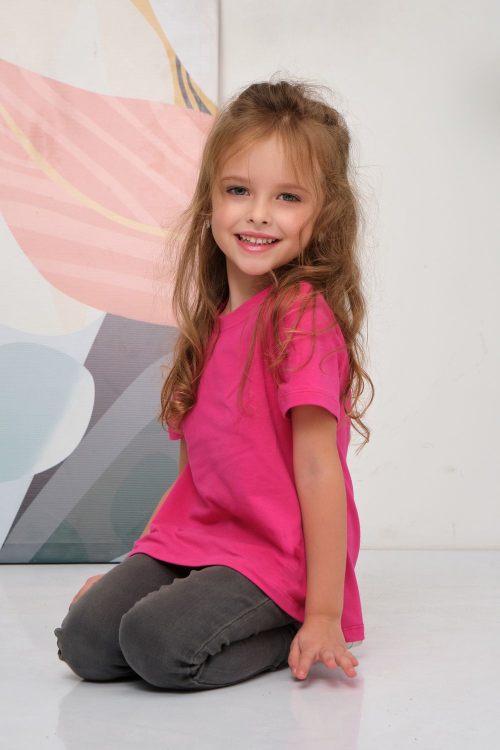 33521 Футболка детская - фуксия