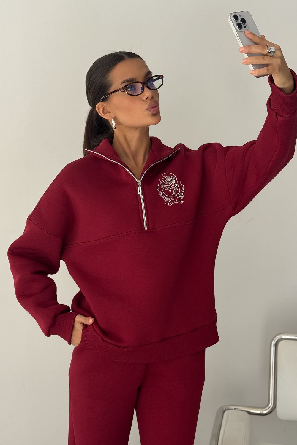 Галактика костюм женский - бордо