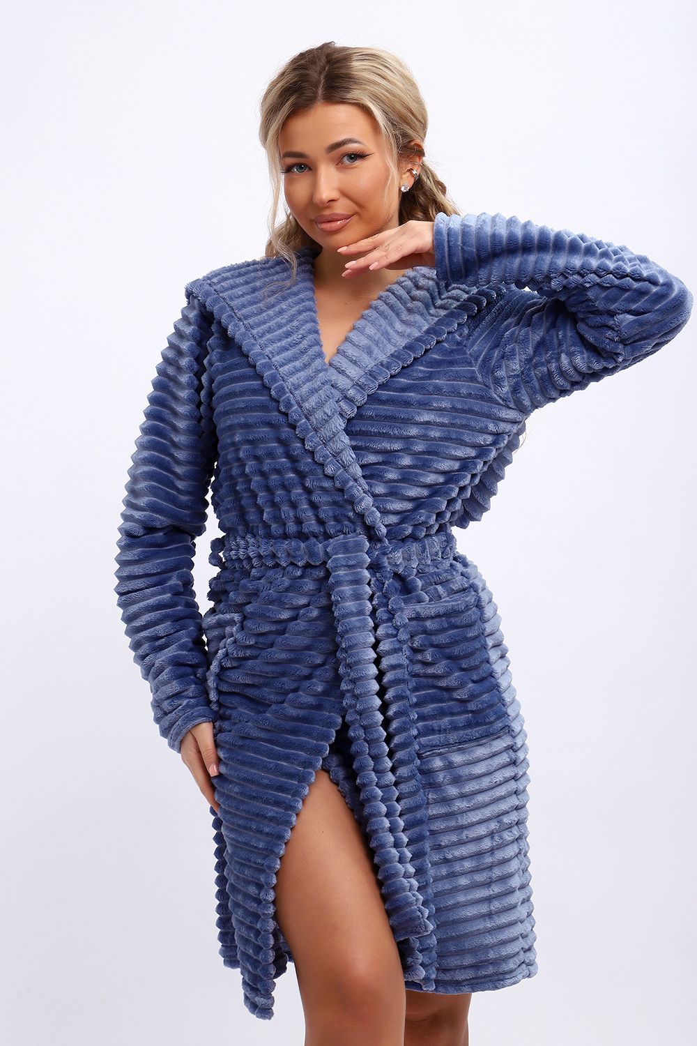 Халат 18107 - небесно-синий