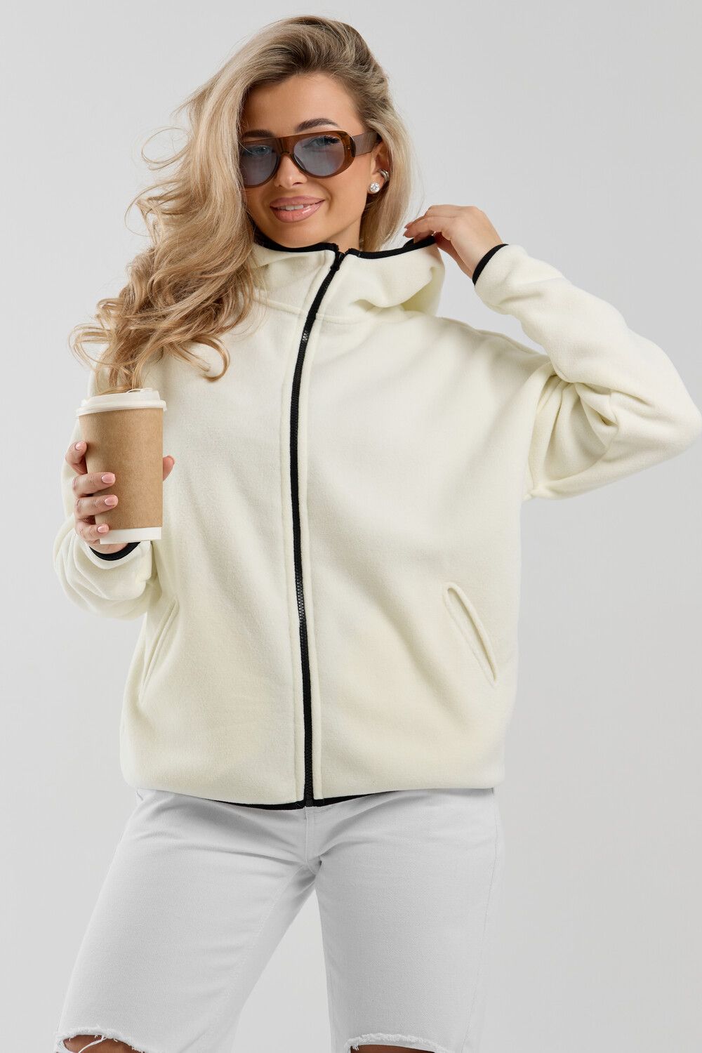 Толстовка 36991 - молочный