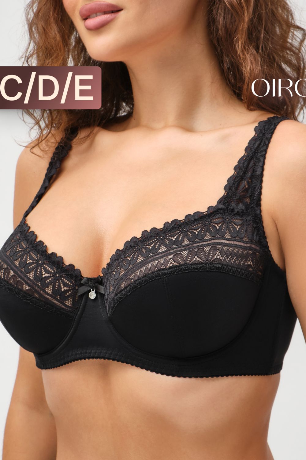 Бюстгальтер Pino 1539 OIRO кружевной 1 шт - черный