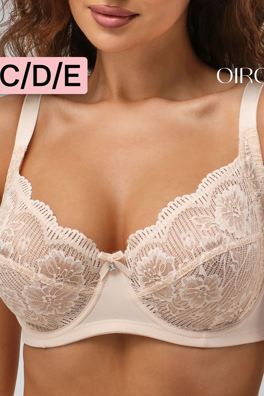 Бюстгальтер Peonia 1519 OIRO кружевной 1 шт - бежевый