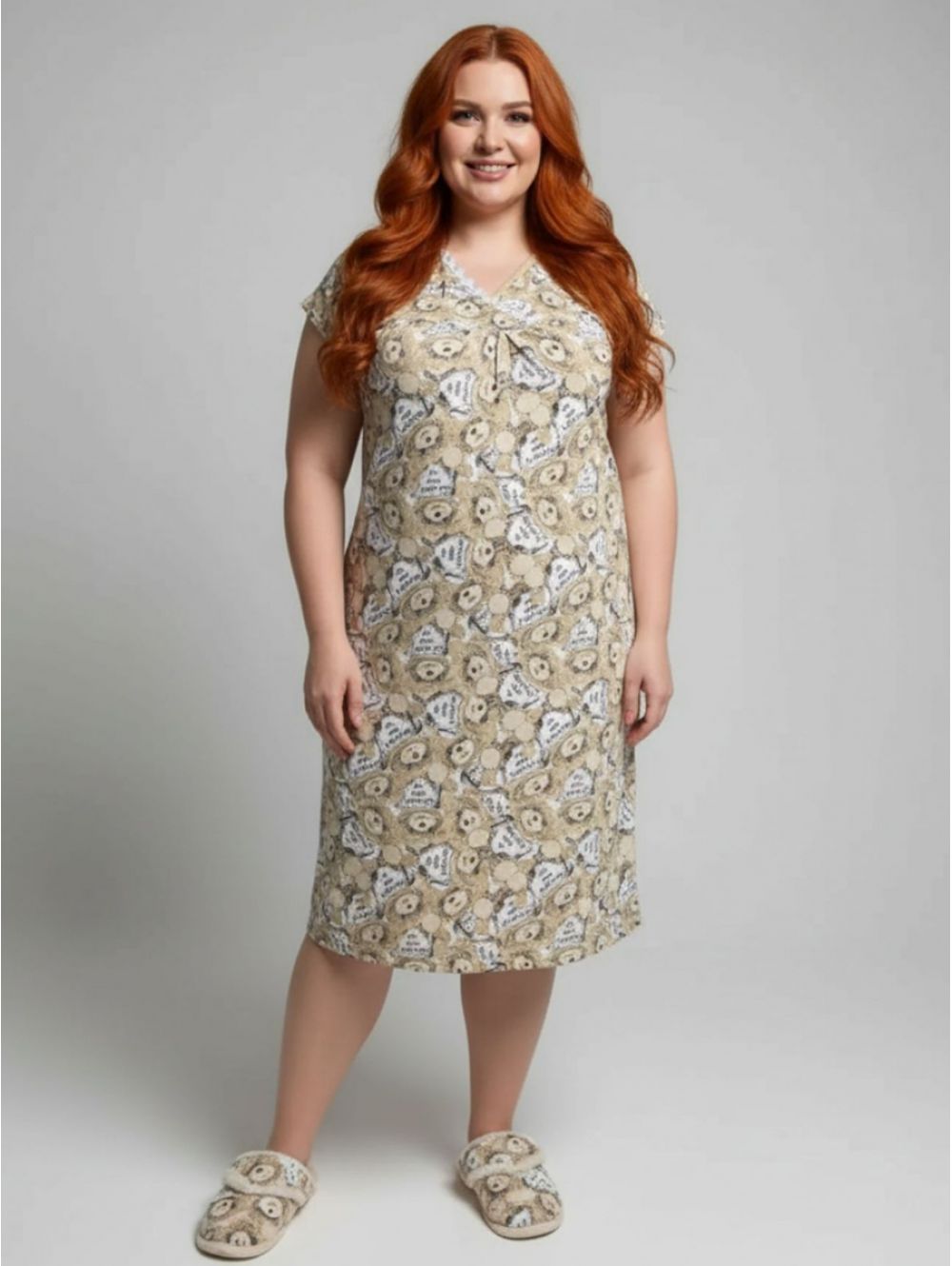 Пышечка сорочка ночная (бежевый)