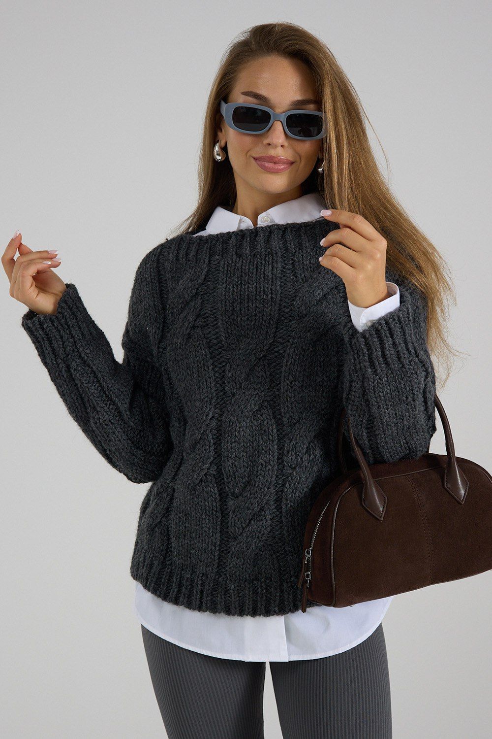 Джемпер Кристина - темно-серый