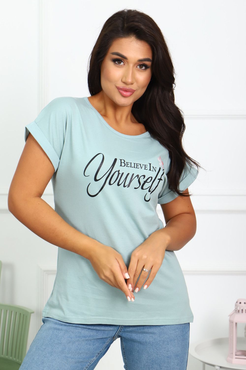 Футболка женская арт. 544 - оливковый