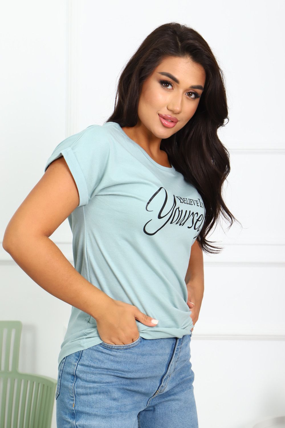 Футболка женская арт. 544 - оливковый