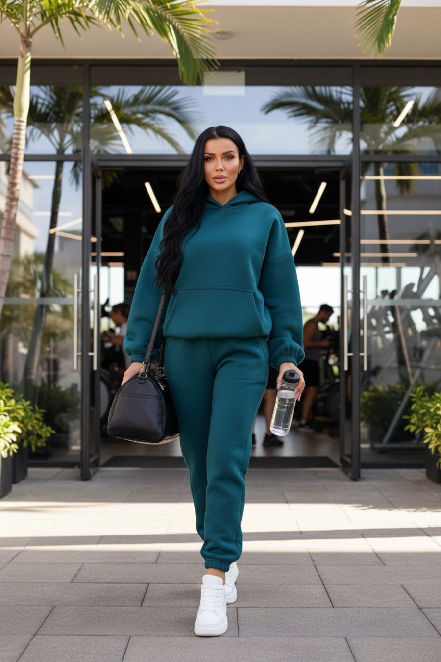 Худи женское арт. 1048 - изумрудный