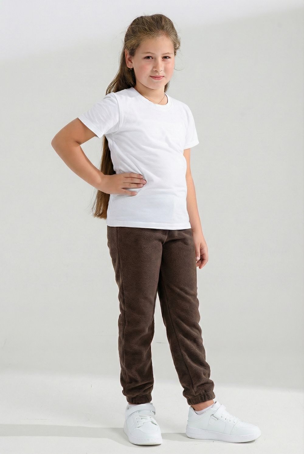 7493 брюки детские - коричневый