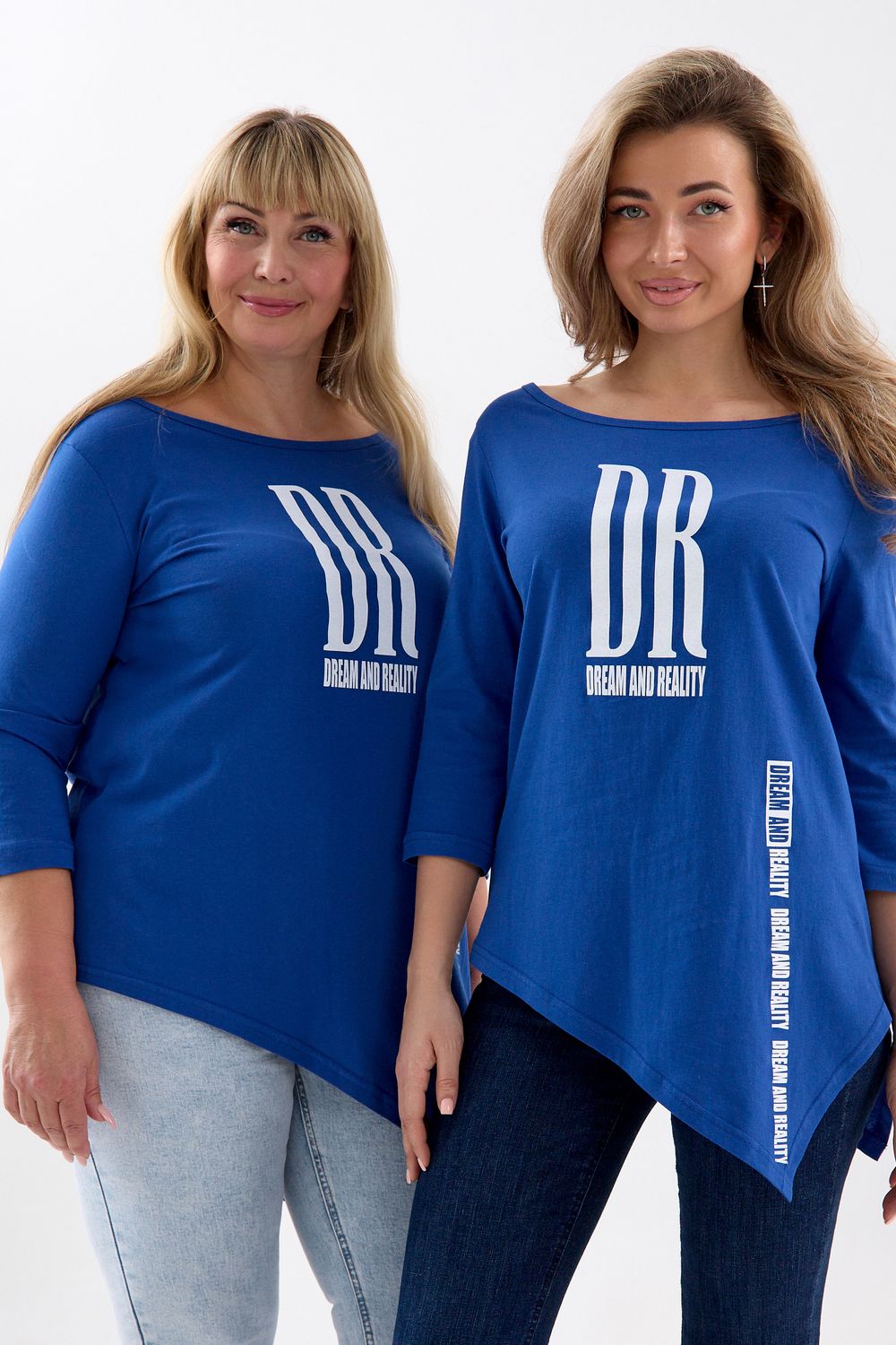 Туника Т-хвост - васильковый