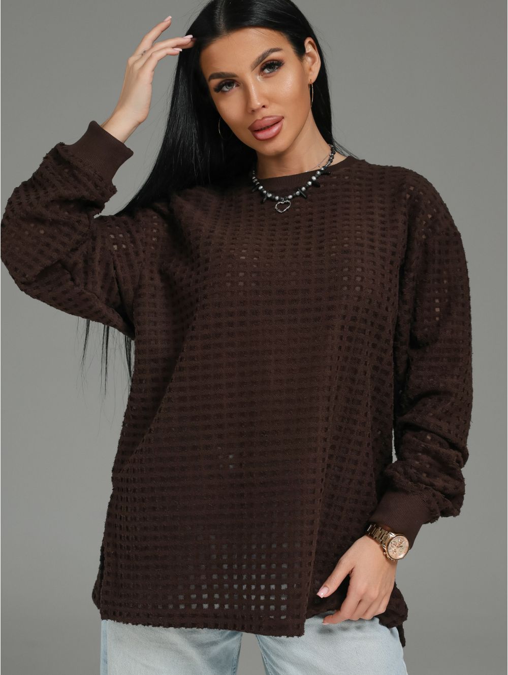 Фрэнсис свитшот женский (шоколад)