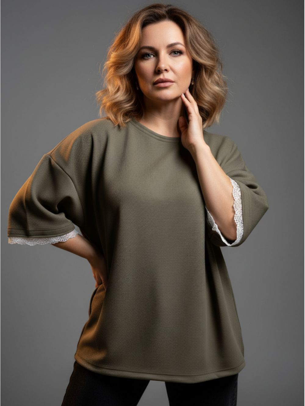 Романс футболка женская (хаки)